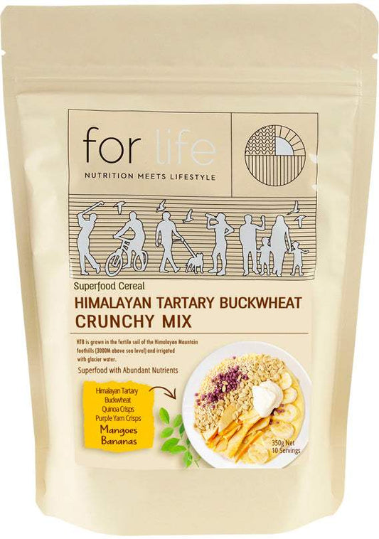 For Life FORLIFE NUTRITION HIMALAYAN TARTARY BUCKWHEAT CRUNCHY MIX MANGOES BANANAS 350G
