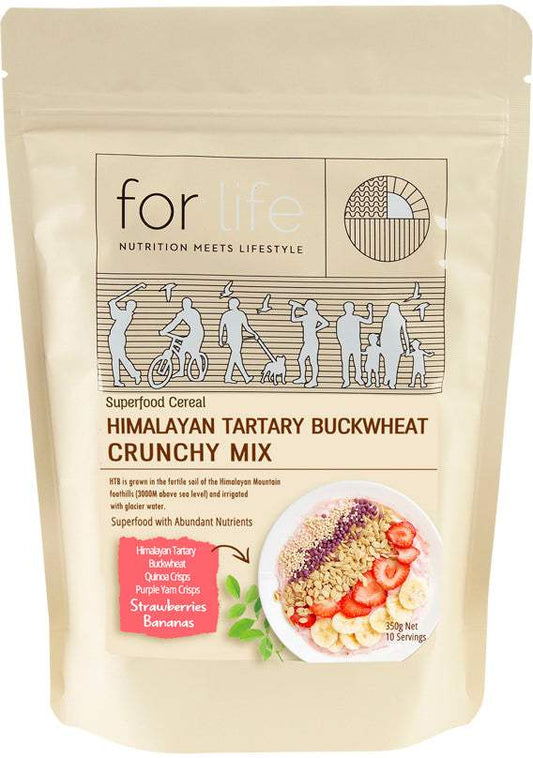 For Life FORLIFE NUTRITION HIMALAYAN TARTARY BUCKWHEAT CRUNCHY MIX STRAWBERRIES BANANAS 350G