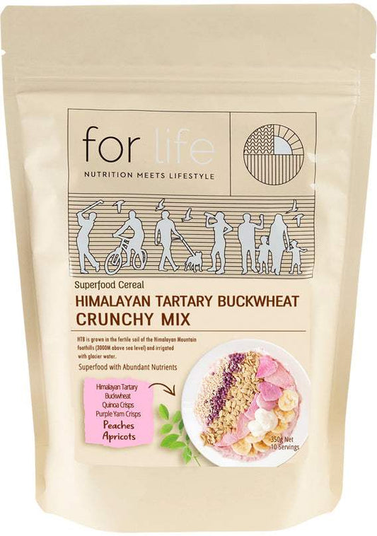 For Life FORLIFE NUTRITION HIMALAYAN TARTARY BUCKWHEAT CRUNCHY MIX PEACHES APRICOTS 350G