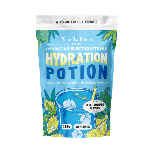 BOTANIKA BLENDS HYDRATION POTION HYDRATING ELECTROLYTE MIX BLUE LEMONADE 165G
