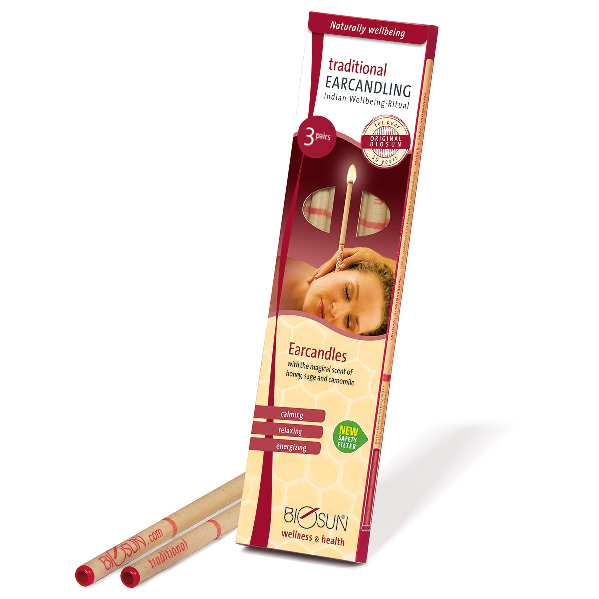 Biosun Ear Candles Traditional Wellbeing Ritual 3 Pairs SELL THROUGH