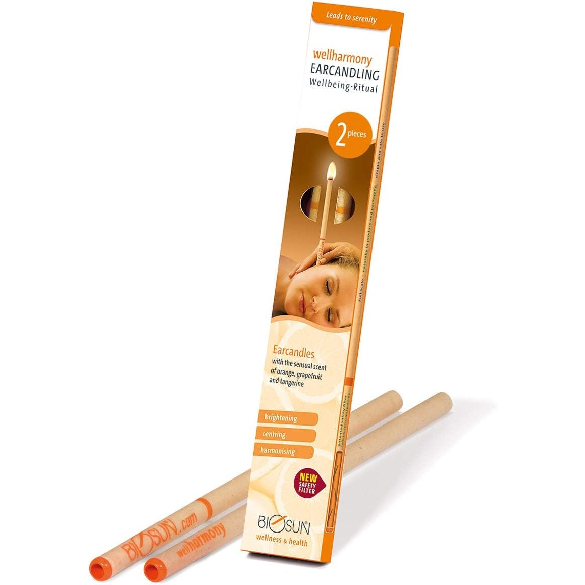 Biosun Ear Candles Fragranced Wellharmony Ritual Orange & Grapefruit 1 Pair SELL THROUGH