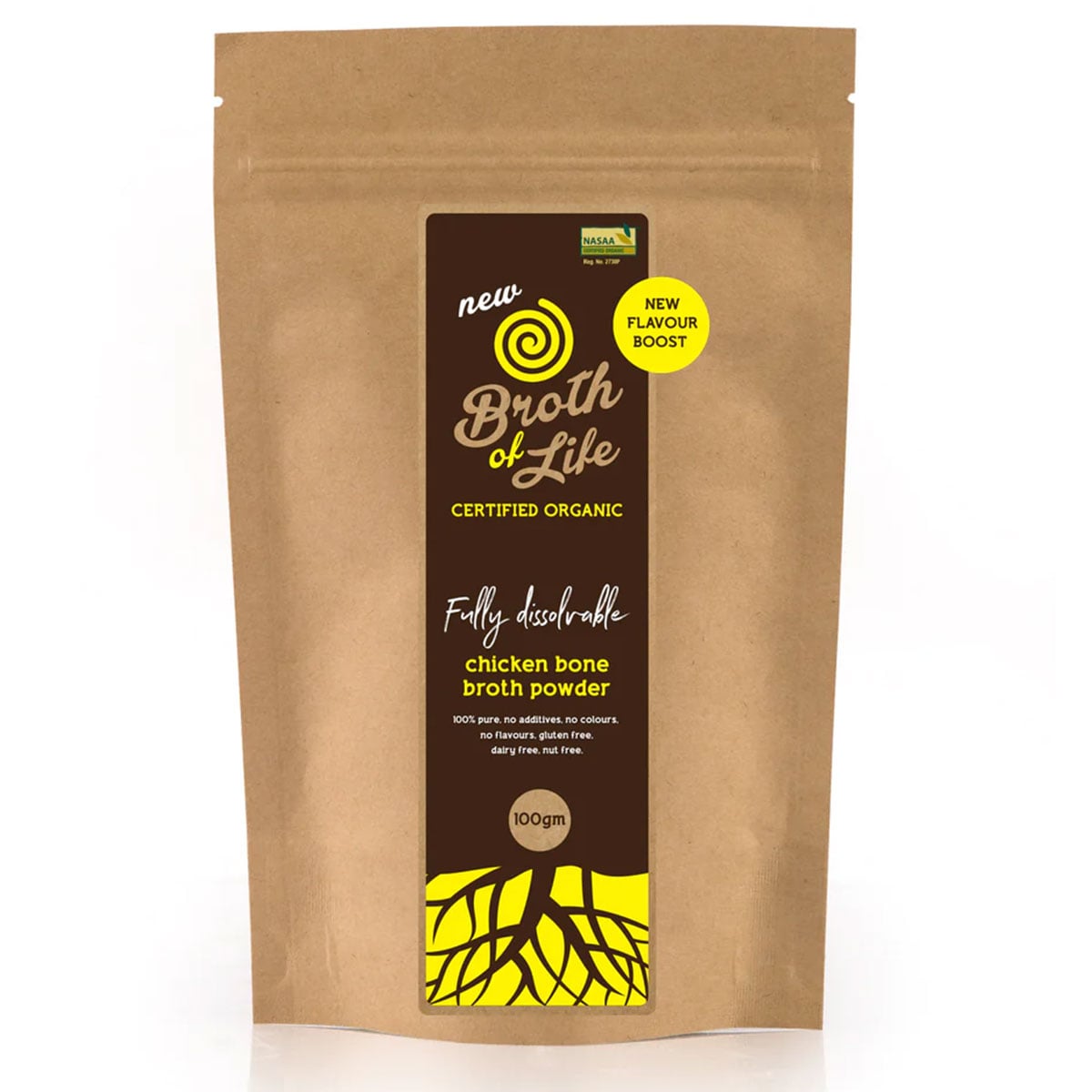 Broth Of Life BROTH OF LIFE ORGANIC FREEZE DRIED CHICKEN BONE BROTH POWDER 100G SELL THROUGH