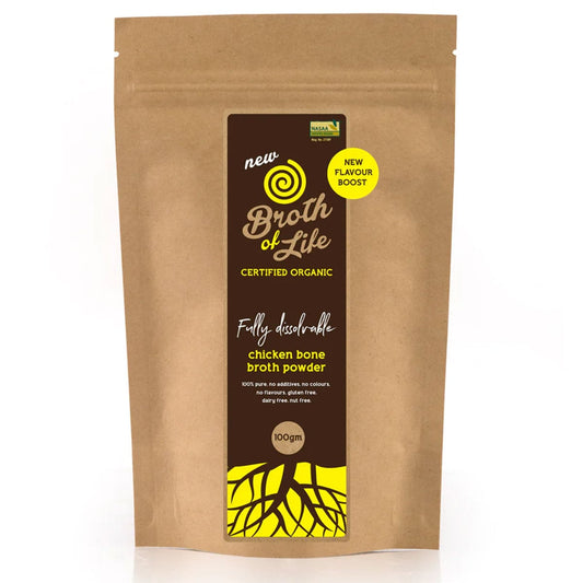 Broth Of Life BROTH OF LIFE ORGANIC FREEZE DRIED CHICKEN BONE BROTH POWDER 100G SELL THROUGH