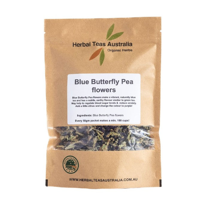 Herbal Teas Australia HERBAL TEAS AUSTRALIA BLUE BUTTERFLY PEA FLOWERS 50G