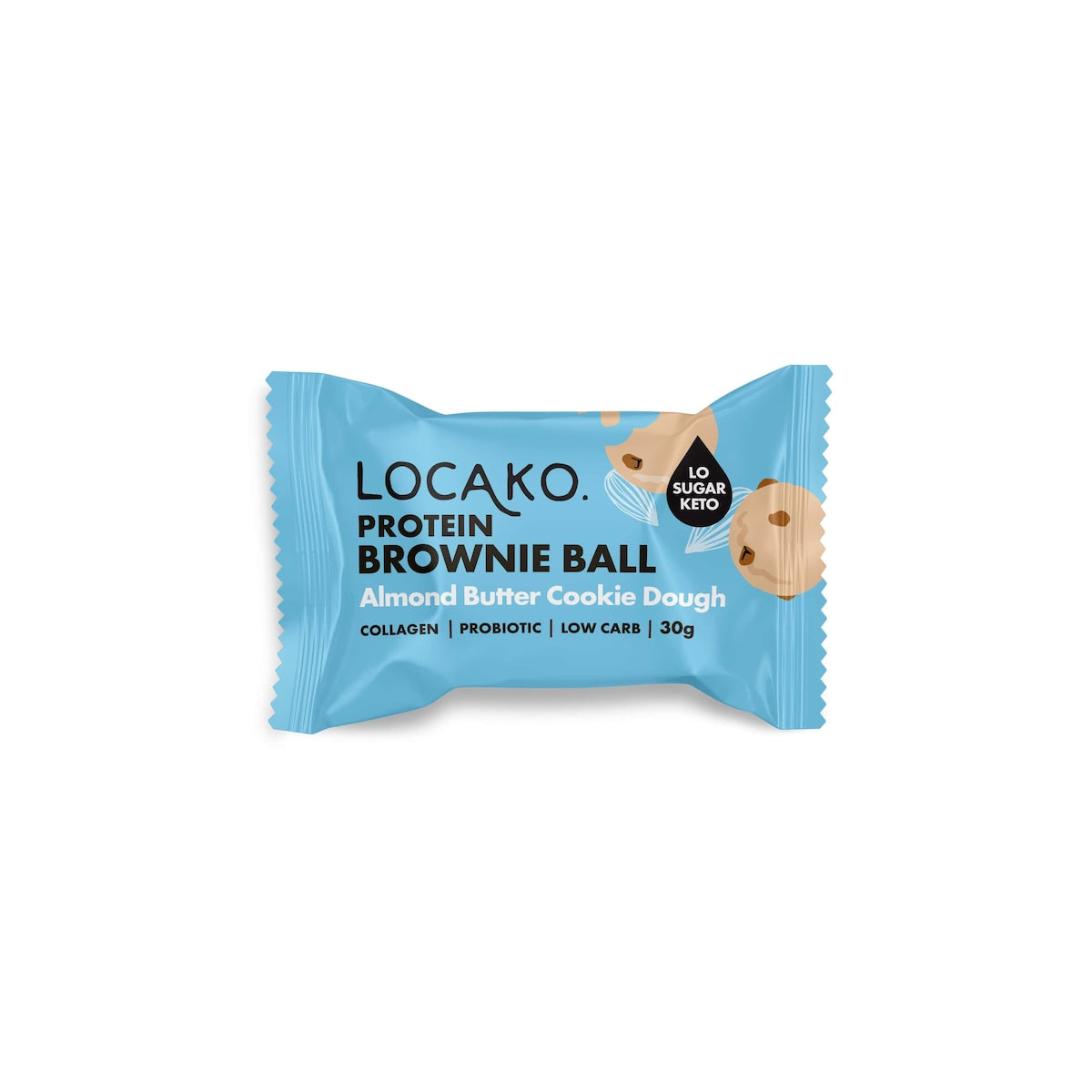 Locako Locako Protein Brownie Ball Almond Butter Cookie Dough 30g x 10 Display