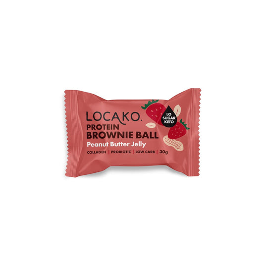 Locako Locako Protein Brownie Ball Peanut Butter Jelly 30g x 10 Display