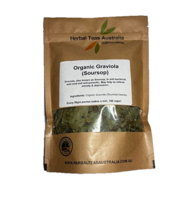 Herbal Teas Australia HERBAL TEAS AUSTRALIA ORGANIC GRAVIOLA (SOURSOP) 50G