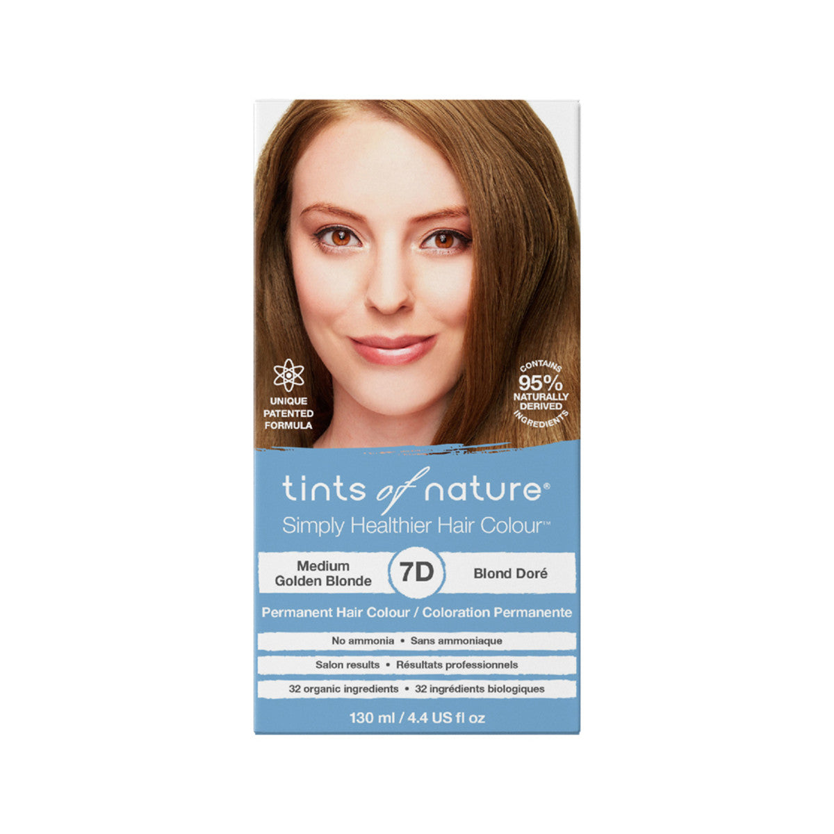 Tinits of nature Tints of Nature Permanent Hair Colour 7D (Medium Golden Blonde)