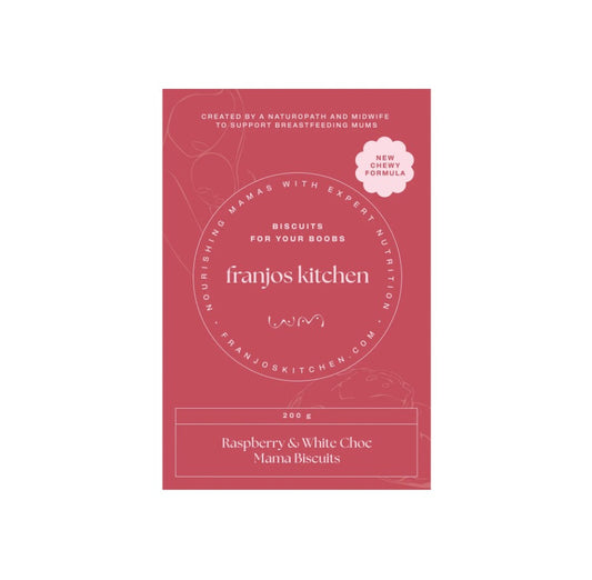 Franjos Kitchen FRANJOS KITCHEN MAMA BISCUITS RASPBERRY & WHITE CHOC 200G