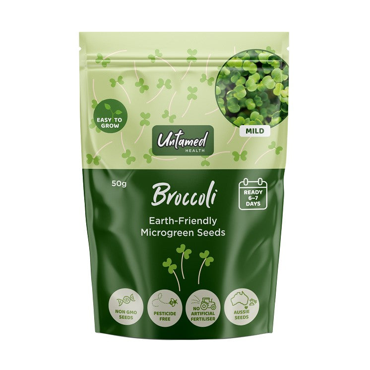 Untamed Health UNTAMED HEALTH MICROGREEN SEEDS BROCCOLI 50G