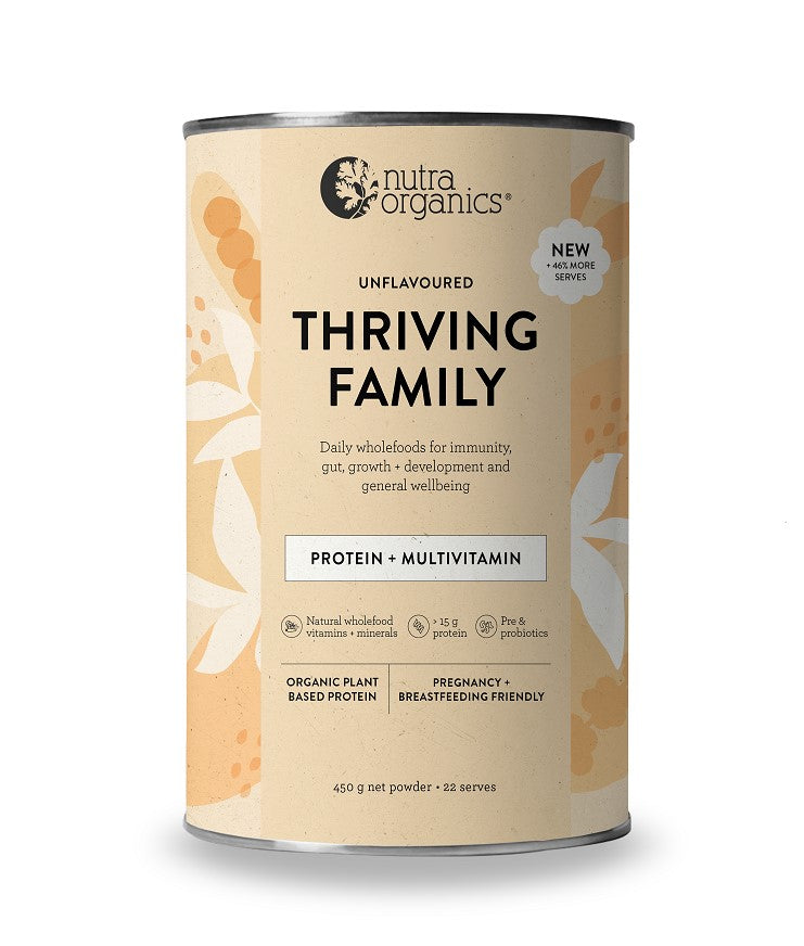 Nutra Naturals NUTRA ORGANICS THRIVING FAMILY PROTEIN UNFLAVOURED 450G