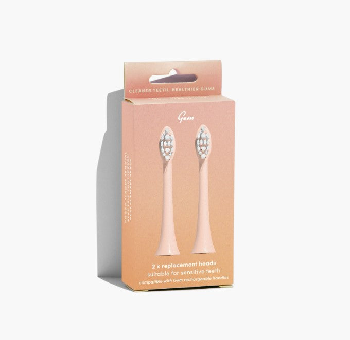 Gem Gem Electric Toothbrush Replacement Heads Watermelon x 2 Pack