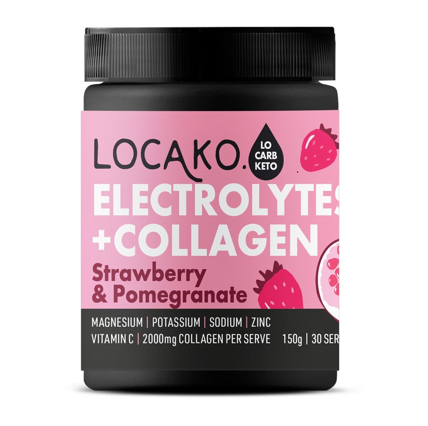Locako Locako Electrolytes + Collagen Strawberry & Pomegranate 150g