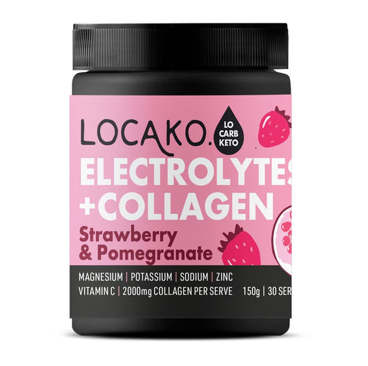 Locako Locako Electrolytes + Collagen Strawberry & Pomegranate 150g