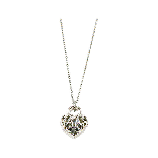 Amrita Court Aroma Necklace Rose Gold Heart Lock + Purify Essential Oil 10ml Pk SELL THROUGH