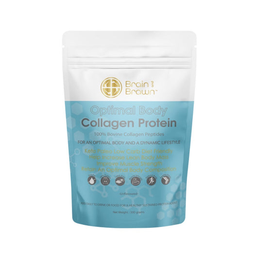 Brain Brawn Brain and Brawn Optimal Body Collagen Protein (100% Bovine Collagen Peptides) Unflavoured 300g