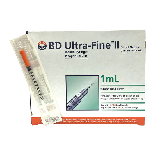BD Ultra Fine II Syringe 30 gauge x 100 Box SELL THRU-NEW SKU 1603153