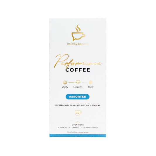 Beforeyouspeak Before You Speak Performance Coffee Assorted 4.5g x 30 Pack (contains: 10 x OG Caramel & Cinnamon Spice)