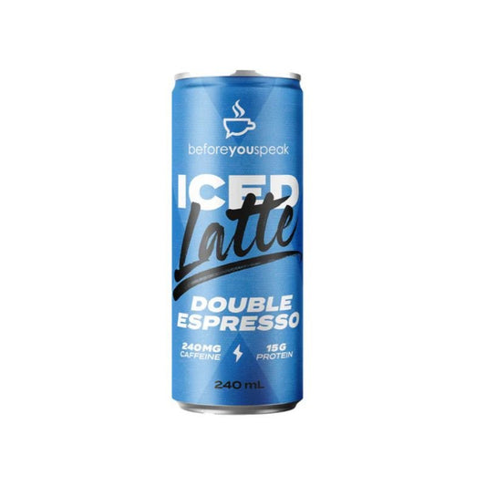 Beforeyouspeak BEFORE YOU SPEAK ICED LATTE 15G PROTEIN DOUBLE ESPRESSO 240ML X 12 PACK