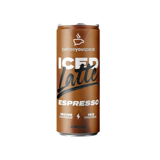 Beforeyouspeak BEFORE YOU SPEAK ICED LATTE 15G PROTEIN ESPRESSO 240ML X 12 PACK