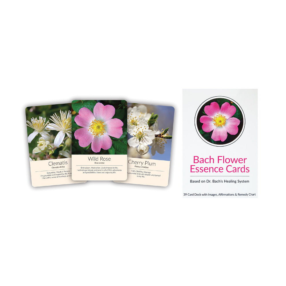 Bach Flower Essence Cards (Based on Dr. Bachs Healing System: 39 Card Deck with Images Affirmations & Remedy Chart) x 39 Pack