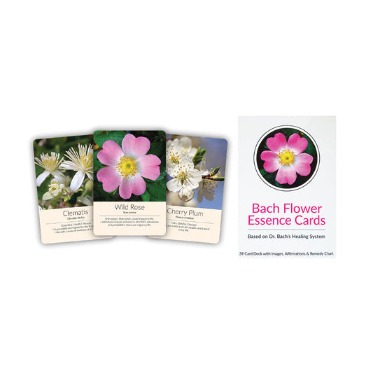 Bach Flower Essence Cards (Based on Dr. Bachs Healing System: 39 Card Deck with Images Affirmations & Remedy Chart) x 39 Pack