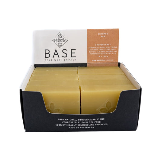 Base (Soap With Impact) Bar Shampoo (Raw Bar) 120g x 10 Display