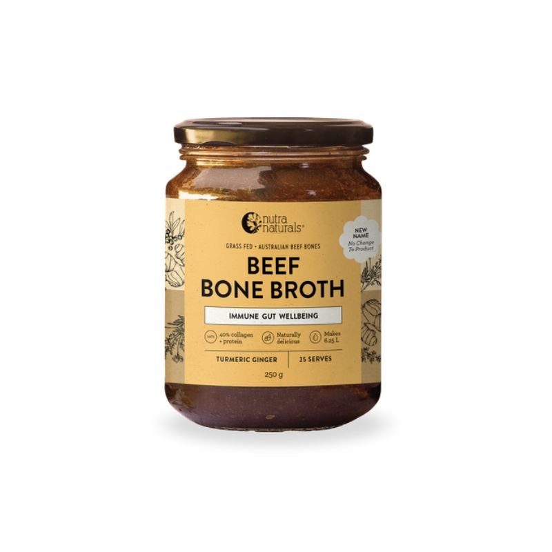 Nutra Naturals NUTRA ORGANICS BONE BROTH BEEF CONCENTRATE TURMERIC GINGER 250G
