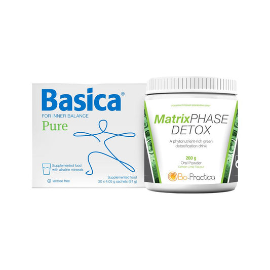 BIOPRACTICA DETOX COMBO PACK (CONTAINS: BASICA PURE 4.05G X 20 SACHETS + MATRIXPHASE DETOX 200G)