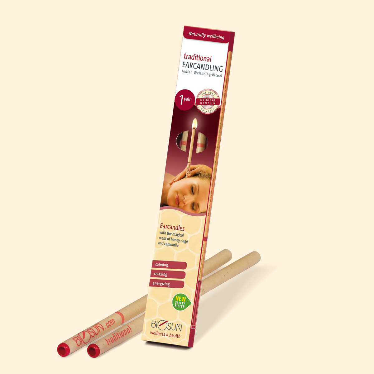 Biosun Ear Candles Traditional Wellbeing Ritual 1 Pair