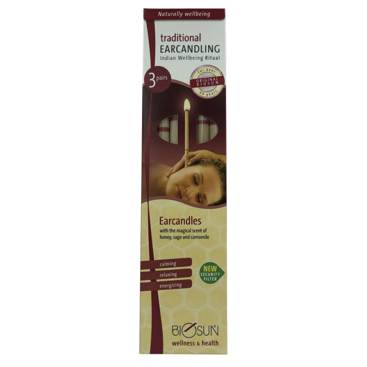 Biosun Ear Candles Traditional Wellbeing Ritual 3 Pairs SELL THROUGH