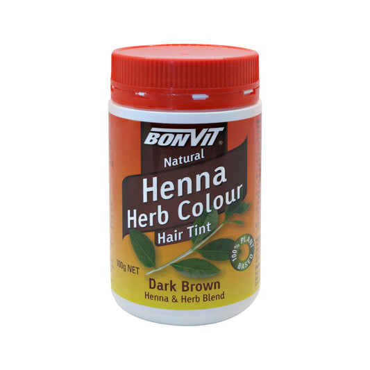 Bonvit Bonvit Natural Hair Tint Henna Herb Colour (Henna & Herb Blend) Dark Brown 100g