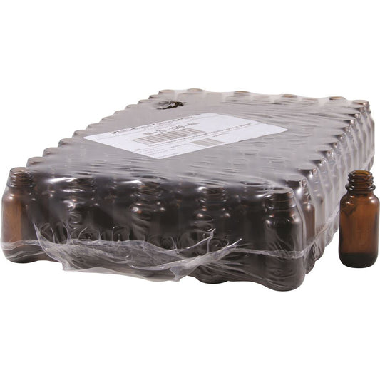 Bottle Glass Amber 25ml 20mm neck diameter (Tray of 144)