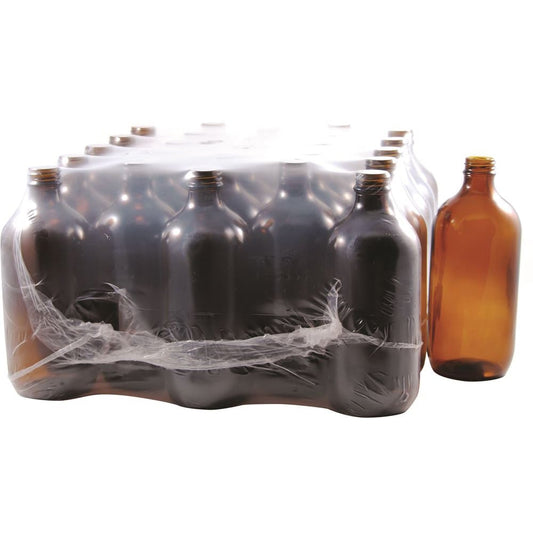Bottle Glass Amber 500ml (28mm neck diameter) x 25 Tray