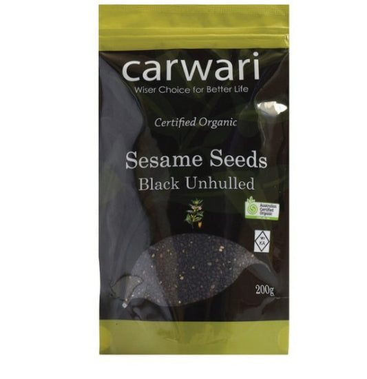 Carwari Carwari Organic Sesame Seeds Black Unhulled 200g