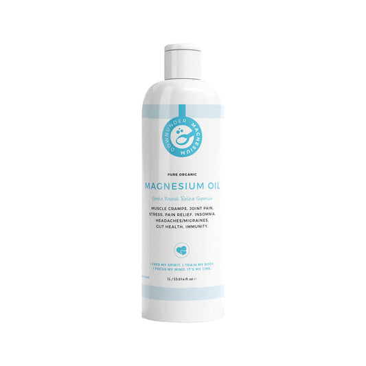 DOWNUNDER MAGNESIUM PURE ORGANIC MAGNESIUM OIL 1L WITH 2X60ML REFILL BOTTLES
