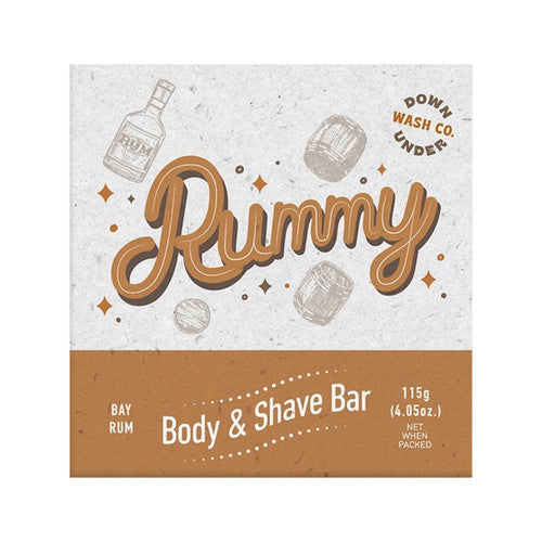 Downunder Wash Co Downunder Wash Co. Rummy Body & Shave Bar Bay Rum 115g