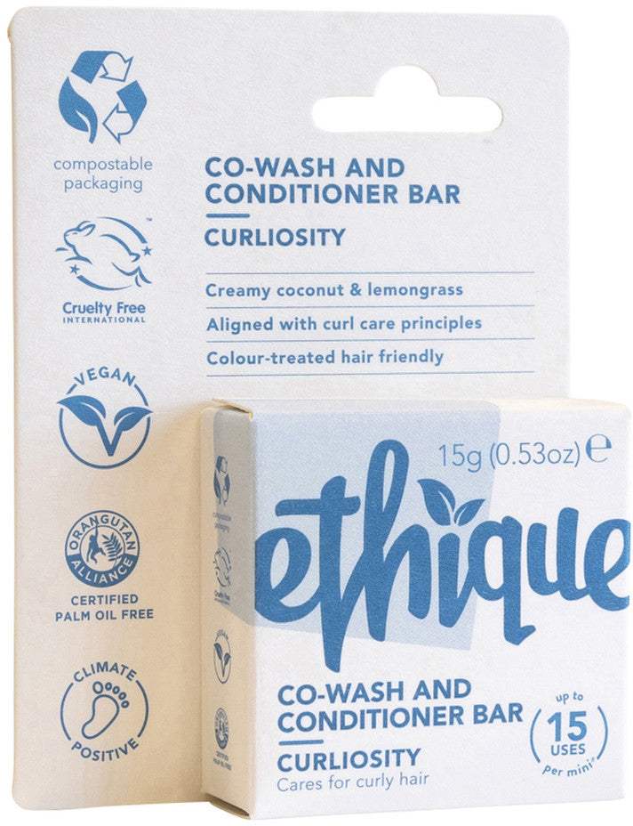 Ethique Ethique Bar Co-Wash and Conditioner Curliosity (Cares For Curly Hair) 15g  SELL THROUGH