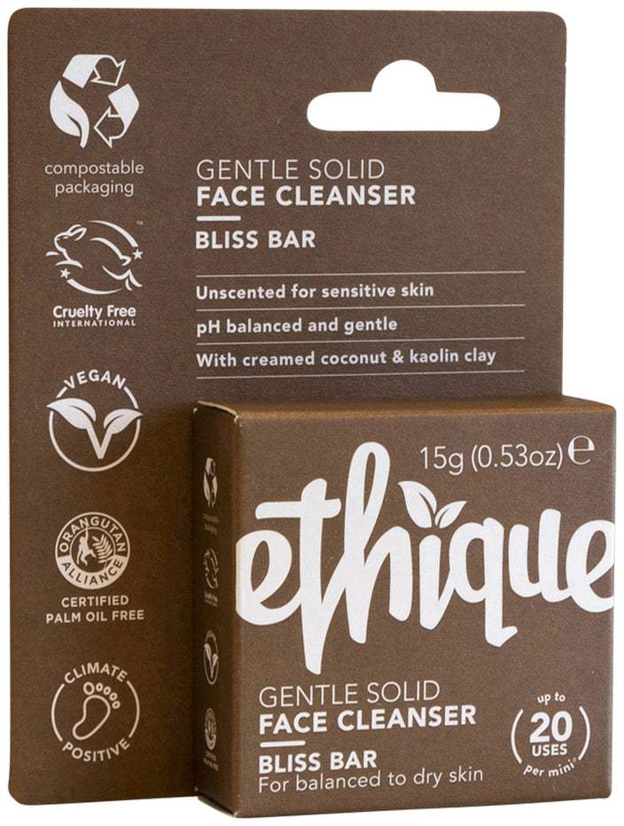 Ethique Ethique Bar Face Cleanser Gentle Solid Bliss Bar (For Balanced To Dry Skin) 15g SELL THROUGH