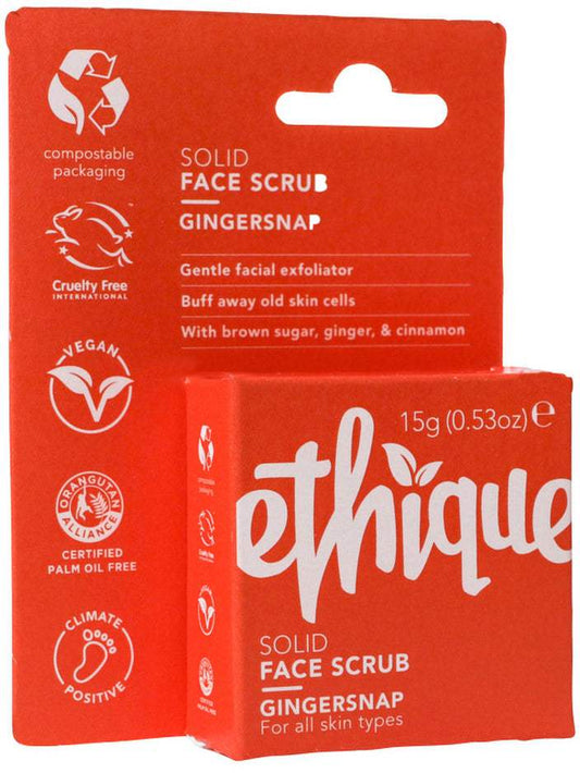 Ethique Ethique Bar Face Scrub Solid Gingersnap (For All Skin Types) 15g SELL THROUGH