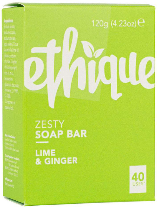 Ethique Ethique Bar Soap Zesty Lime & Ginger 120g  SELL THROUGH