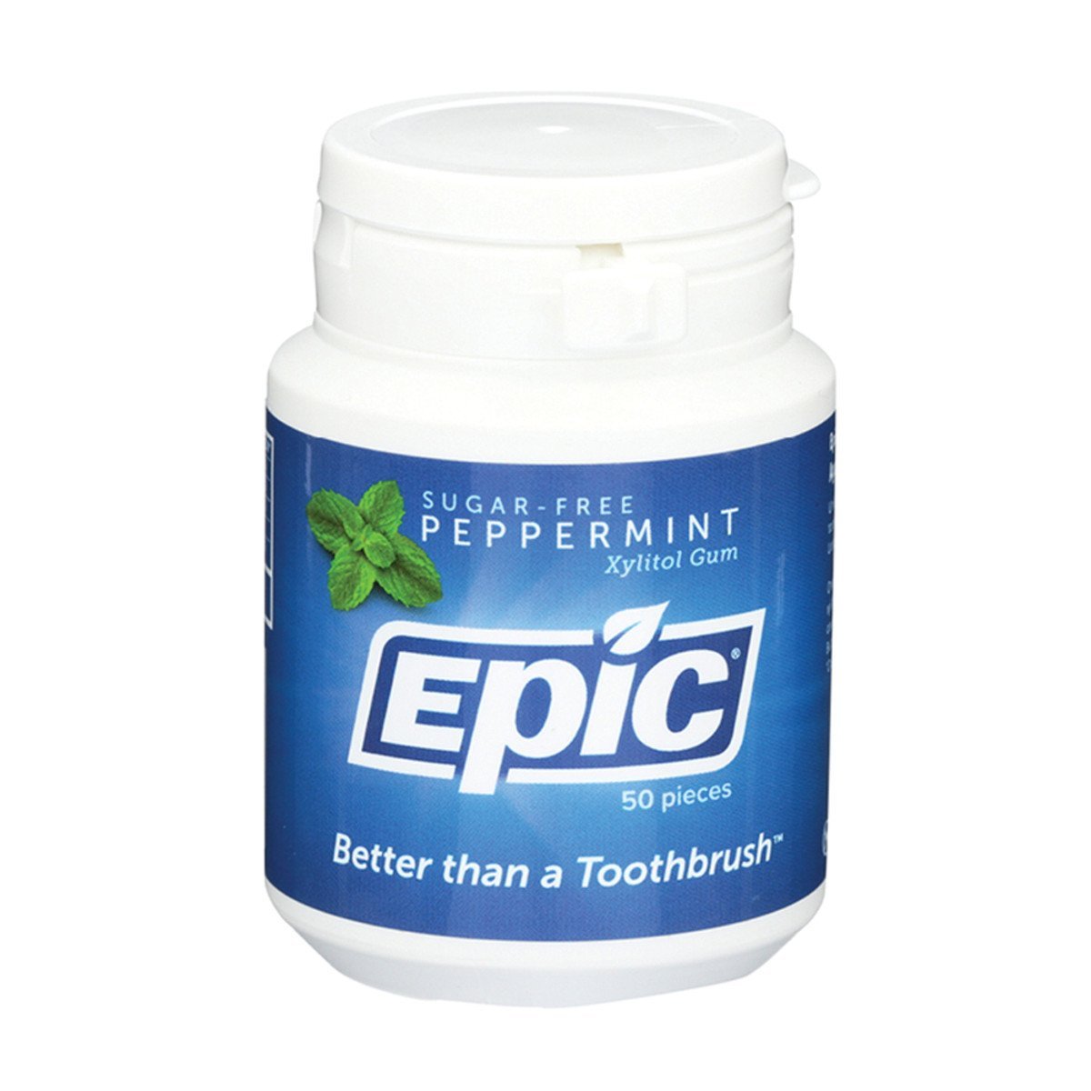 Epic Epic Xylitol (Sugar-Free) Gum Peppermint 50 Piece Tub