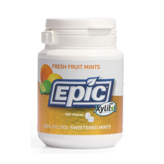 Epic Epic Xylitol (Sugar-Free) Mints Fresh Fruit 180 Piece Tub