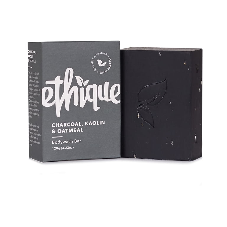 Ethique Bar Soap Charcoal Kaolin & Oatmeal Unscented 120g  SELL THROUGH