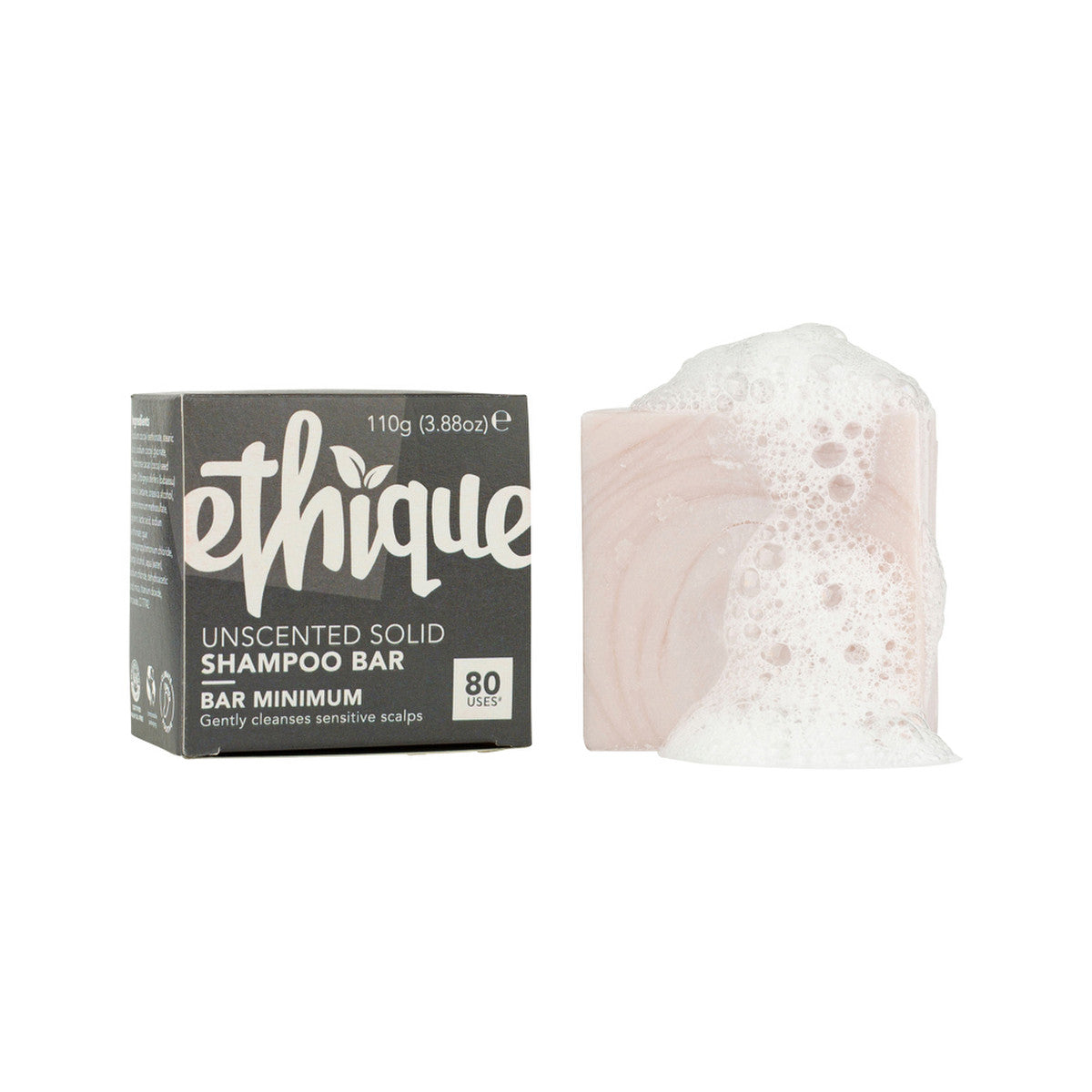 Ethique Bar Shampoo Solid Bar Minimum (Gently Cleanses Sensitive Scalps) Unscented 110g  SELL THROUGH