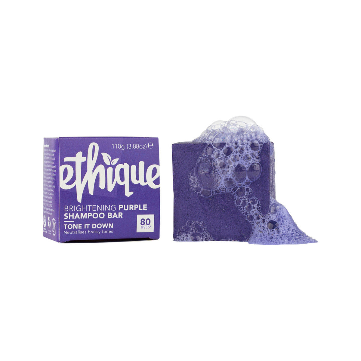 Ethique Bar Shampoo Brightening Purple Tone It Down (Neutralises Brassy Tones) 110g  SELL THROUGH
