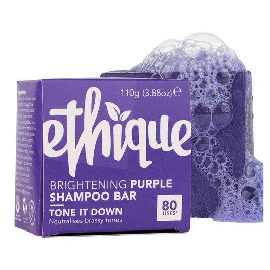 Ethique Bar Shampoo Brightening Purple Tone It Down (Neutralises Brassy Tones) 110g  SELL THROUGH