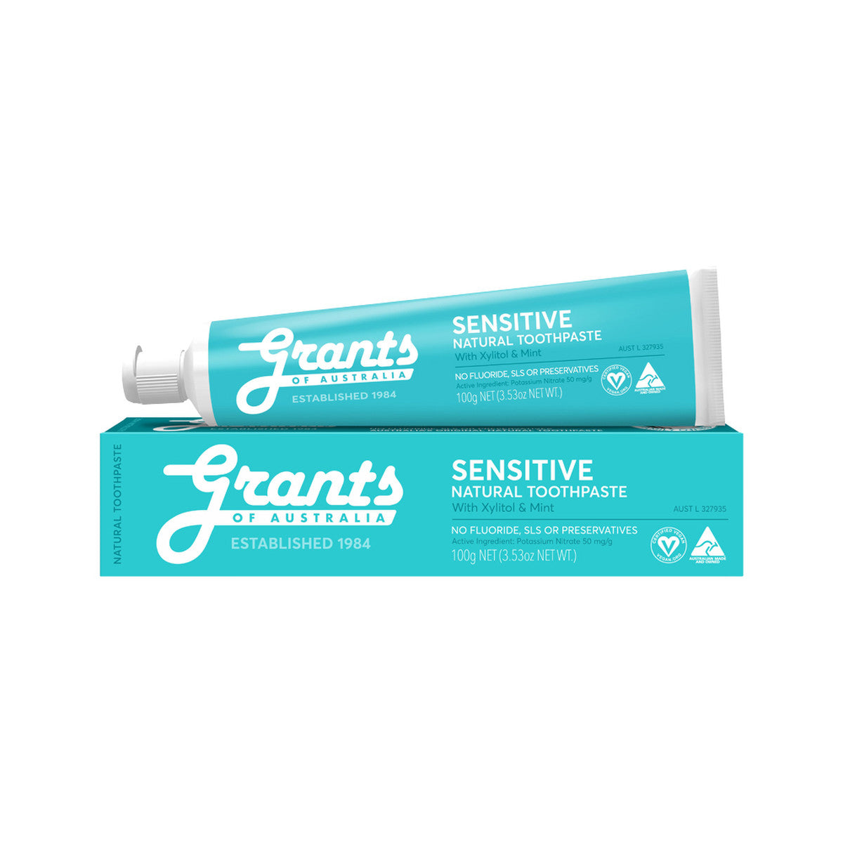 Grants Grants Of Australia Natural Toothpaste Sensitive with Xylitol & Mint 100g