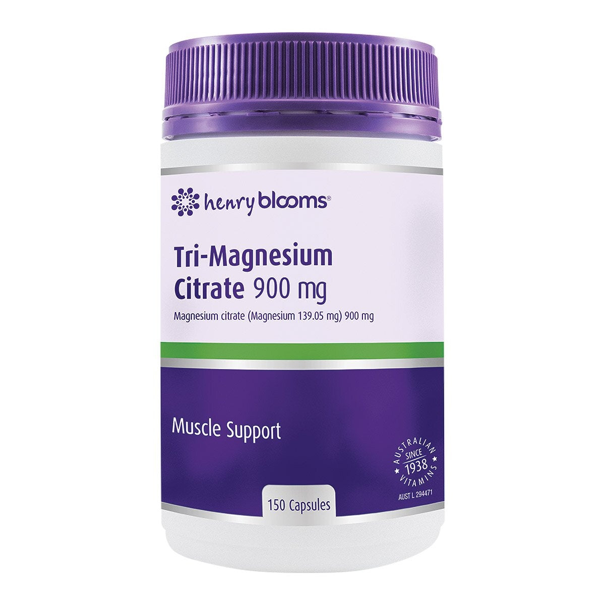 Henry Blooms Tri-Magnesium Citrate 900 mg